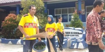 Dewan Guru SDN 3 Sukabaru Adakan World Cleanup Day Indonesia 2020