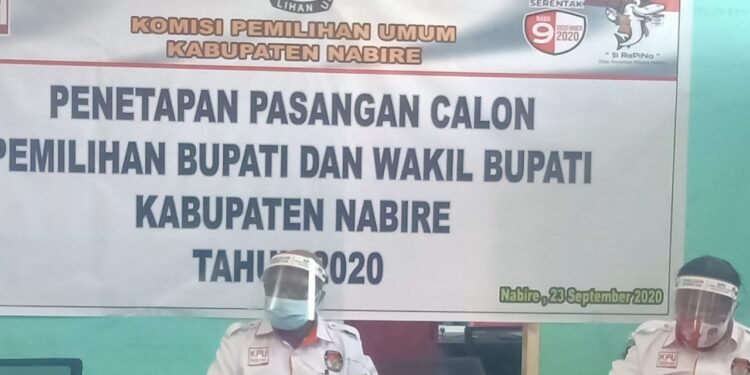 KPU Tetapkan Tiga Pasangan Calon Bupati-Wakil Bupati Nabire