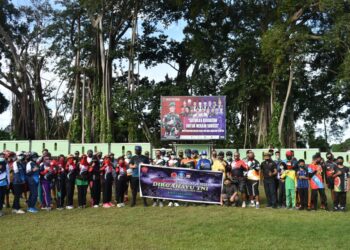 Kodim 1509/Labuha Gelar Gowes Bareng Forkopimda Halsel