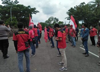 Aliansi Buruh Lampung Gelar Demo Tolak Omnibus Law Cipta Kerja