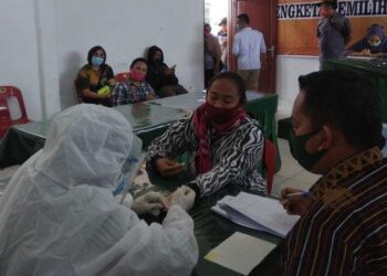 Pastikan Petugas Bebas Covid-19, Bawaslu Karo Lakukan Rapid Tes Massal