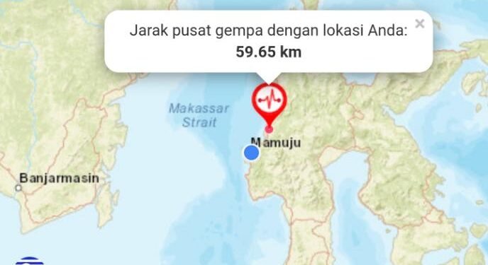 Gempa 5.4 Magnitudo Guncang Mamuju Tengah