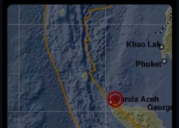 Gempa 5,3 Skala Righter Guncang Banda Aceh Sekitarnya