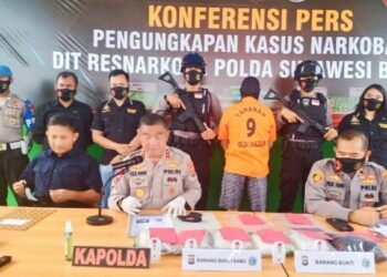 Polda Sulbar Berhasil Gagalkan Penyelundupan 5 Kg Sabu
