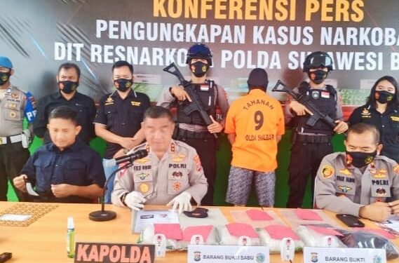 Polda Sulbar Berhasil Gagalkan Penyelundupan 5 Kg Sabu