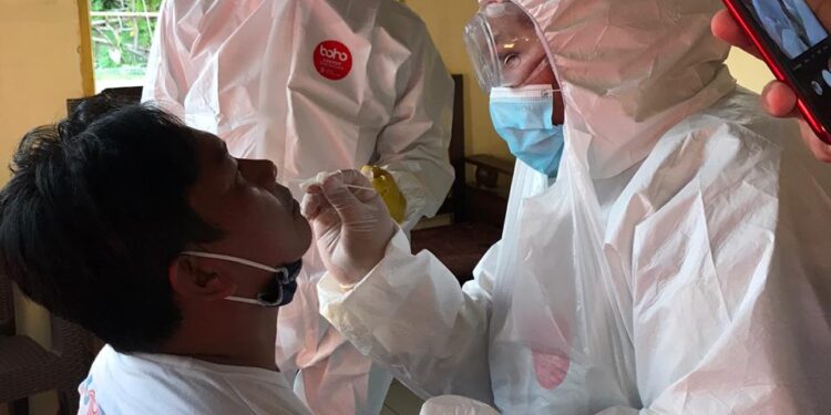 Sebelas Keluarga Korban Diduga Terpapar Covid-19 Di Test Swab Dan Diisolasi Mandiri