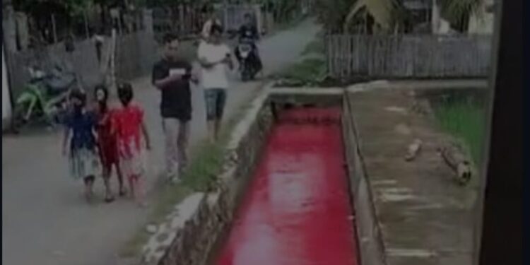 Air Sungai di Pidie Mendadak Berwarna Merah, Ini Penyebabnya