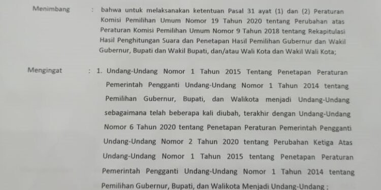 Sah, KPU Tetapkan Paslon Nomor Satu Nanang-Pandu Sebagai Pemenang Bupati dan Wakil Bupati Lampung Selatan