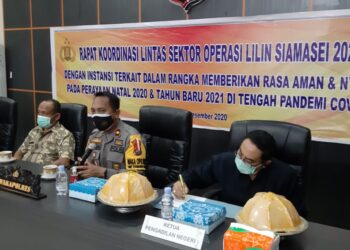 Polres Pasangkayu Gelar Rakor Lintas Sektoral Operasi Lilin Siamasei 2020