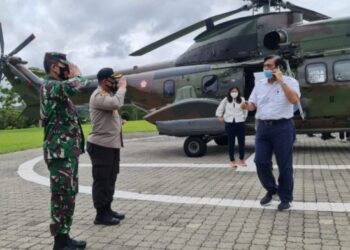 Kapolres Simalungun Sambut Kedatangan Menko Kemaritiman dan Investasi