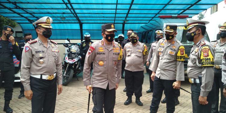 Berikan Imbauan Prokes, Ditsamapta Polda Banten Rutin Laksanakan Patroli Dialogis