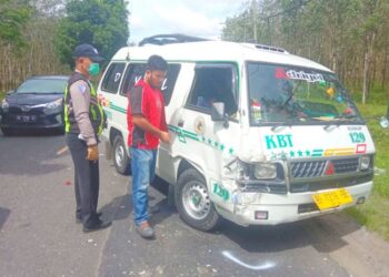 Supir Kurang Hati-Hati, Tabrakan Beruntun Terjadi di Simalungun