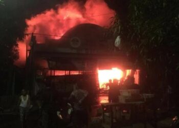 Diduga Akibat Korsleting Listrik, Ruko di Lamsel Hangus Terbakar Kerugian Diperkirakan Rp2 Milyar