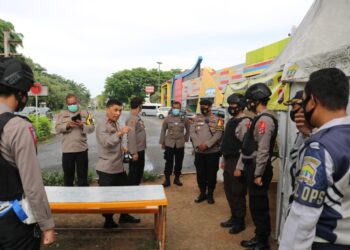 Wakapolda Banten Tinjau Pos Pam Res Area Dalam Rangka Pam Nataru