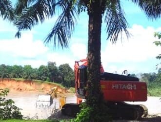 Diduga Tak Miliki Izin, Galian Pasir di Sepanjang Aliran Sungai Bah Bolon Rusak Lingkungan