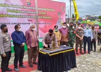 Kapolda Lampung Resmikan Gedung Mapolres Lampung Selatan
