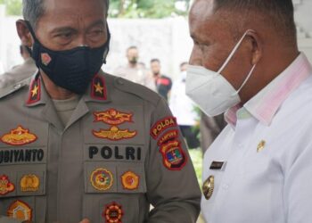 Nanang Ermanto Sambut Silaturrahmi Kapolda Lampung di Rumah Dinas Bupati