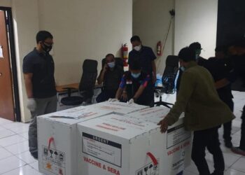 Vaksin Sinovac Tiba di Banten, Polda Banten Kawal dan Jaga ketat Penyimpanannya