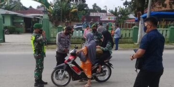 Polsek Serbelawan Bersama Muspika Gelar Razia Masker