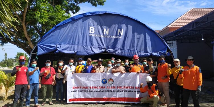 Wah, Di Tenda Darurat BNNP Sulbar Layani Urusan Masyarakat