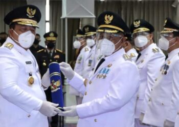 Gubernur Lampung Lantik Nanang-Pandu Sebagai Bupati dan Wakil Bupati Lamsel Periode 2021-2026