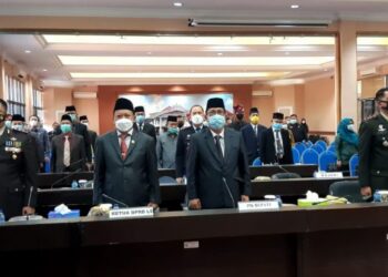 Undangan Terbatas, Sekda dan Forkopimda Lampung Selatan Saksikan Pelantikan Bupati dan Wakil Bupati Secara Virtual