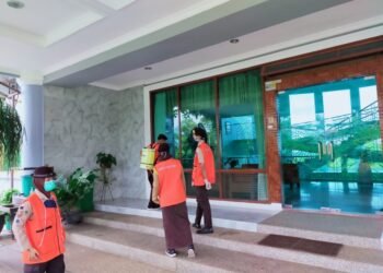 Gerakan Pramuka Lamsel Gelar Aksi Peduli Desinfeksi dan Bersih Sampah Serentak
