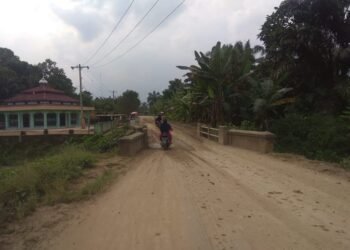 Akibat Dilintasi Truk Over Kapasitas, Titi Bombongan di Simalungun Dikuatirkan Akan Ambruk