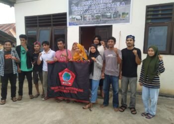 Himpunan Pelajar Mahasiswa Botang Lomang Beri Bantuan Korban Banjir Halut