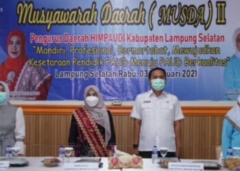 Hj Winarni Nanang Ermanto Minta Pengurus Himpaudi Berkolaborasi Memajukan Dunia Pendidikan di Lamsel