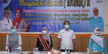 Hj Winarni Nanang Ermanto Minta Pengurus Himpaudi Berkolaborasi Memajukan Dunia Pendidikan di Lamsel