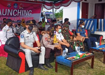 Polres Halsel Resmi Launching Kawasan Wajib Masker