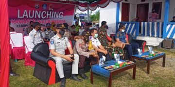 Polres Halsel Resmi Launching Kawasan Wajib Masker