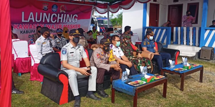 Polres Halsel Resmi Launching Kawasan Wajib Masker