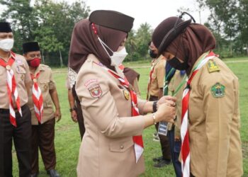 Winarni Pimpin Upacara Pembukaan Diklat Saka Bhakti Husada Angkatan I Lamsel