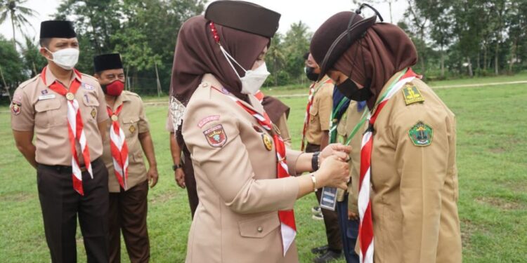Winarni Pimpin Upacara Pembukaan Diklat Saka Bhakti Husada Angkatan I Lamsel
