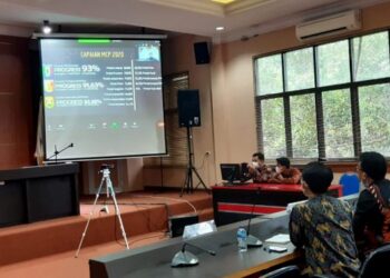 Zoom Meeting, Pemkab Lamsel Ikuti Rakor Program Pencegahan Korupsi Terintegrasi Tahun 2021