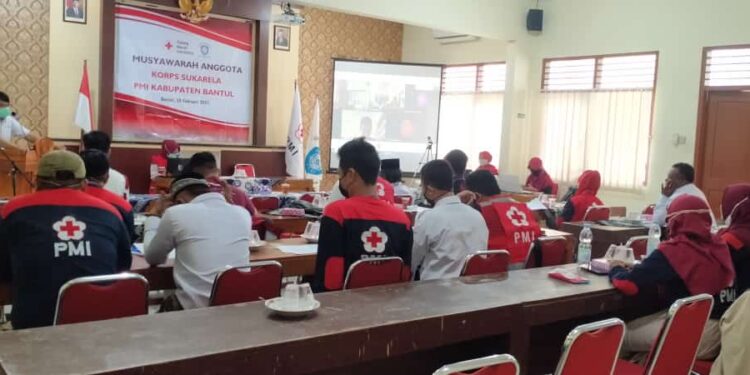 KSR PMI Kabupaten Bantul Laksanakan Musyawarah Anggota dan Pemilihan Pengurus