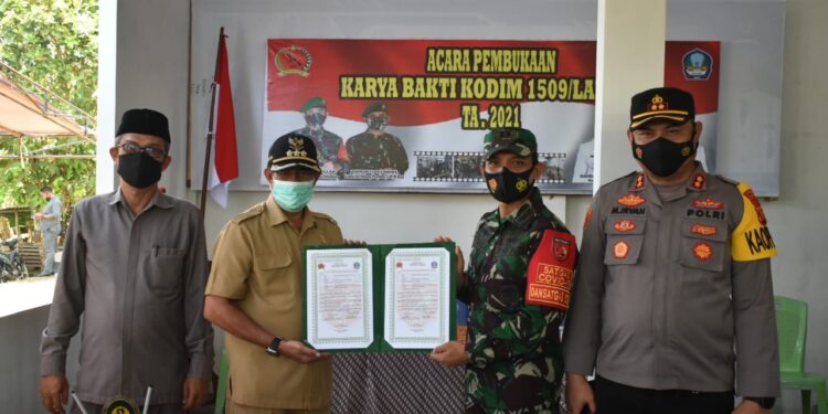 Karya Bhakti Kodim 1509/Labuha Tahun 2021 Dibuka Bupati Halsel