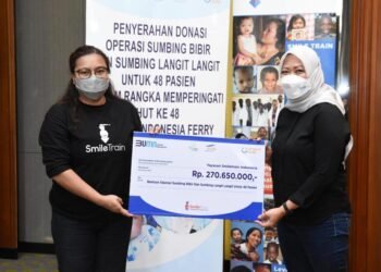 Program CSR HUT ke-48, ASDP Gelar Operasi Sumbing Bibir Gratis