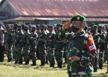 Danrem Pimpin Gelar Pasukan PAM VVIP Kunjungan RI di Halut