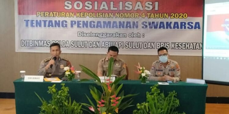 Polda Sulut Sosialisasikan Perpol Nomor 4 Tahun 2020 Tentang Pam Swakarsa