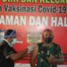 Dandim 1509/Labuha Pantau Vaksinasi Tahap 2 untuk Personil Kodim di Puskesmas Gandasuli