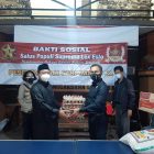 Penyerahan Sembako secara simbolis dari Peserta Didik Sespimmen Polri Angkatan ke-61 kepada perwakilan Pondok Pesantren