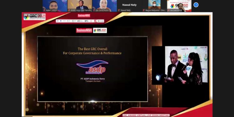 ASDP Berhasil Raih The Best GRC For Corporate Governance dan The Best CEO 2021