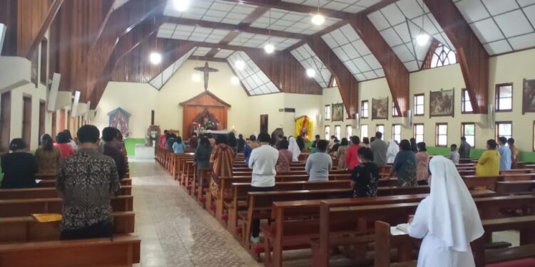 Cegah Covid-19, Paroki St Yosep Balige Intens Terapkan Prokes