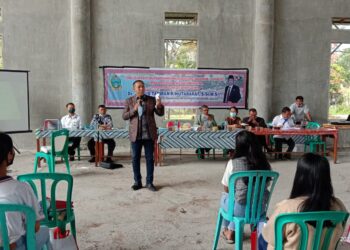 Dr Jonius Taripar P Hutabarat Sosialisasi Fasilitas Pencegahan Narkoba dan HIV/Aids di Desa Pohan Tonga