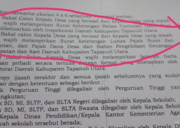 Pilkades Taput Terancam Batal, 80 Persen Kepala Desa Incumbent Diduga Tak Lampirkan Surat Keterangan Lunas Pajak