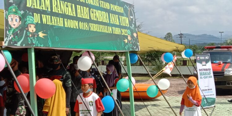 Dihadiri Walikota Subulussalam Dan 186 Pendukung Muspida, Dandim 0118/Subulussalam Adakan Berbagi Kasih Terhadap 360 Anak Yatim