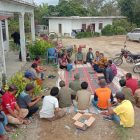 Warga Dusun Lumban Julu, Desa Lobu Siregar 1 terlihat sedang sosialisai bersama Pengacara Roy Binsar Siahaan SH dan Parsaoran Siahaan